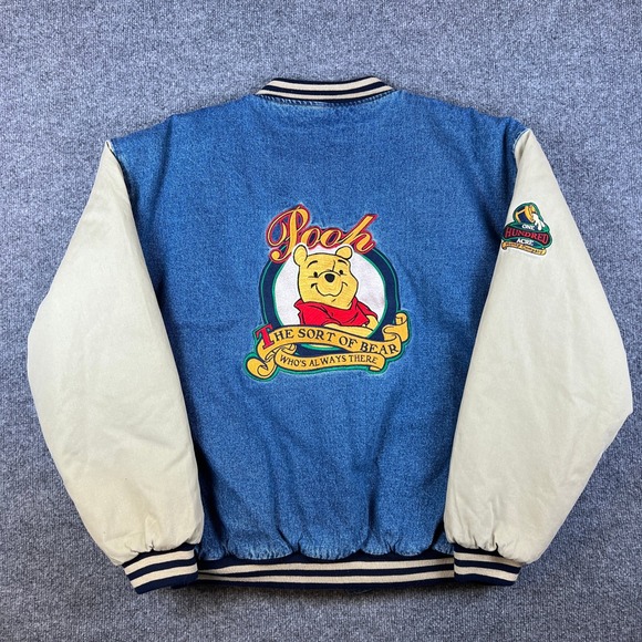 Disney Store Other - VTG Disney Winnie The Pooh Denim Varsity Jacket Mens L XXXTentacion Cartoon 90s
